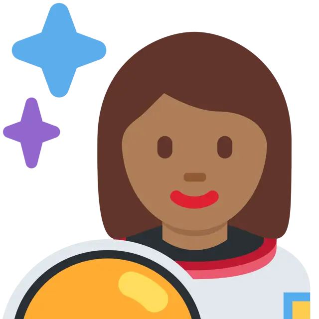 Woman Astronaut: Medium-Dark Skin Tone