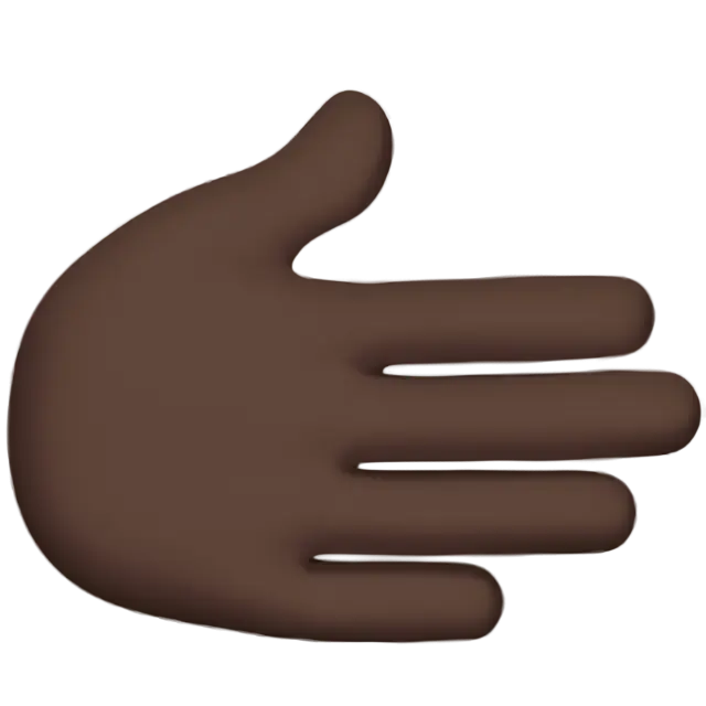 Rightwards Hand: Dark Skin Tone