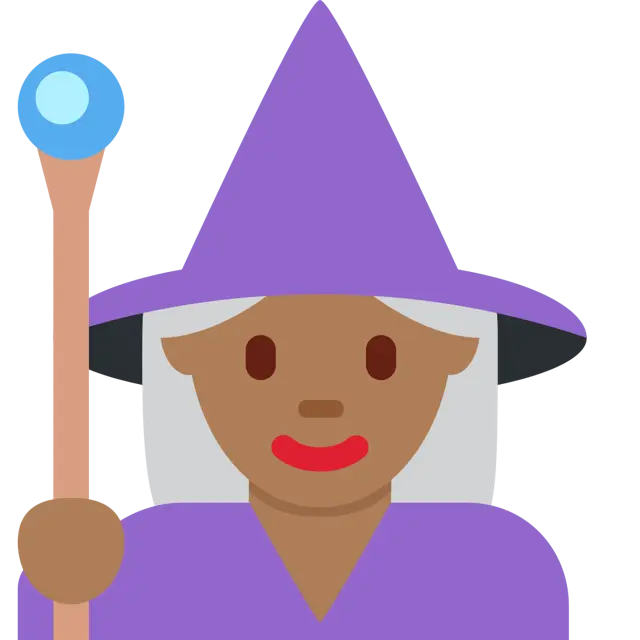 Woman Mage: Medium-Dark Skin Tone