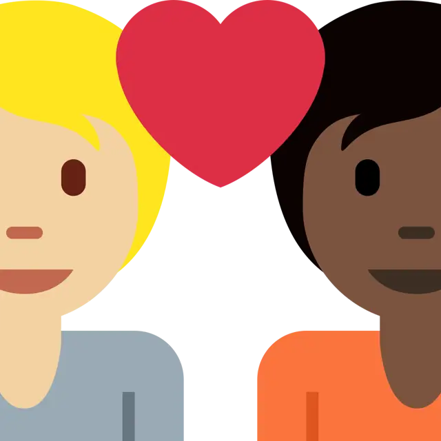 Couple With Heart: Person, Person, Medium-Light Skin Tone, Dark Skin Tone