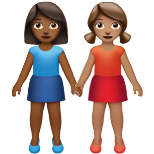 Women Holding Hands: Medium-Dark Skin Tone, Medium Skin Tone