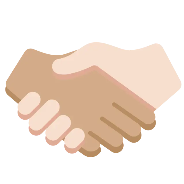 Handshake: Medium Skin Tone, Light Skin Tone