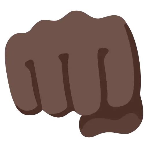 Oncoming Fist: Dark Skin Tone