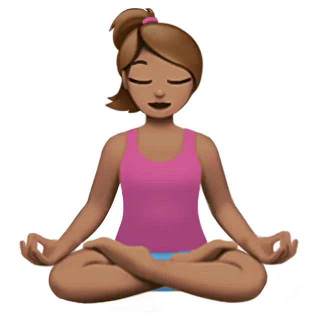 Woman in Lotus Position: Medium Skin Tone