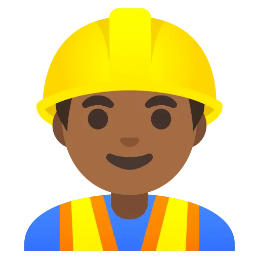 Man Construction Worker: Medium-Dark Skin Tone