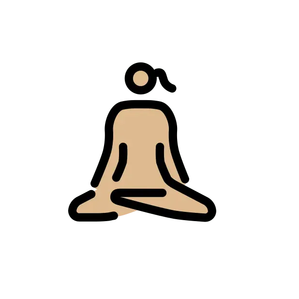 Woman In Lotus Position: Medium-Light Skin Tone