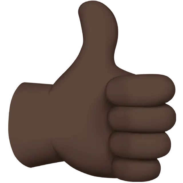 Thumbs Up: Dark Skin Tone