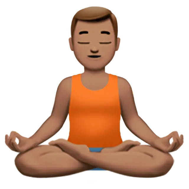 Man in Lotus Position: Medium Skin Tone