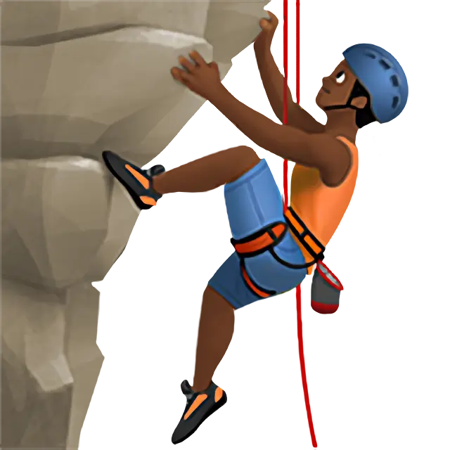 Man Climbing: Medium-Dark Skin Tone