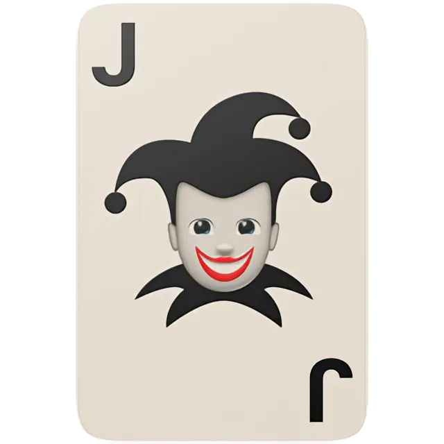 Cartão de jogo coringa preto