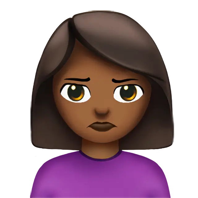 Woman Pouting: Medium-Dark Skin Tone