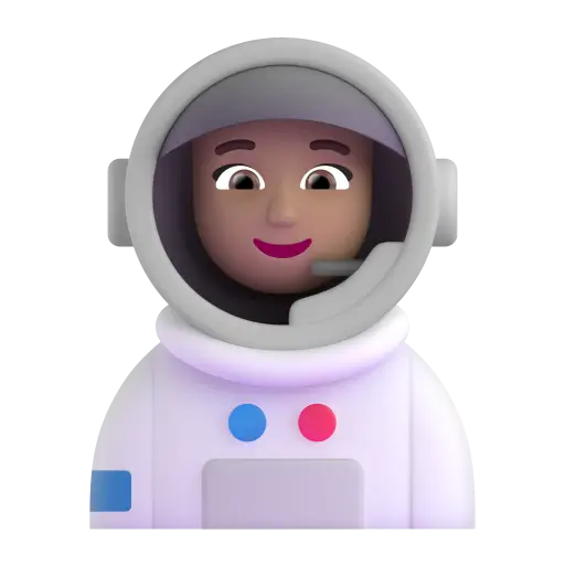 Woman Astronaut: Medium Skin Tone