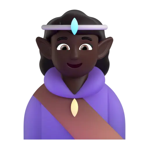 Woman Elf: Dark Skin Tone