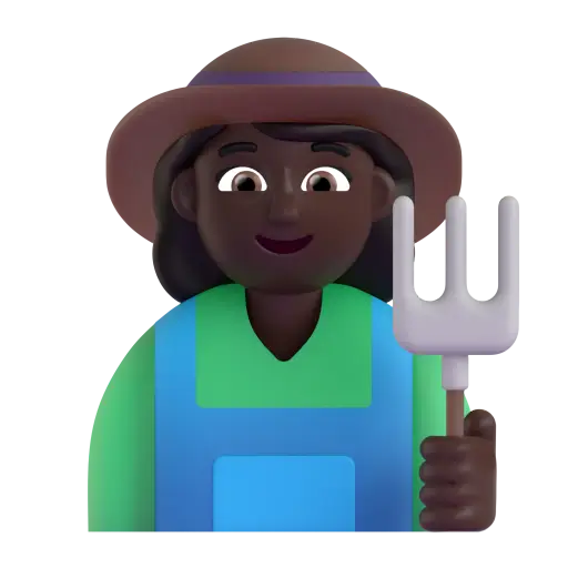 Woman Farmer: Dark Skin Tone