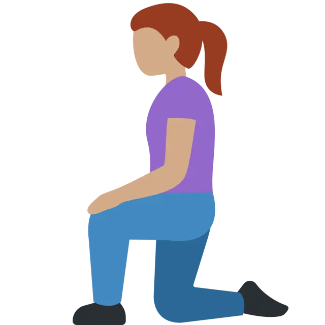 Woman Kneeling: Medium Skin Tone