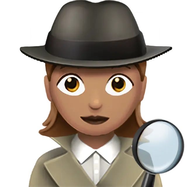 Woman Detective: Medium Skin Tone