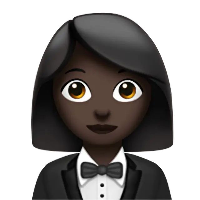 Woman in Tuxedo: Dark Skin Tone