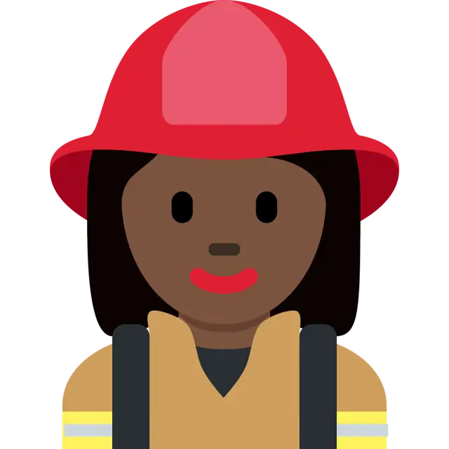 Woman Firefighter: Dark Skin Tone