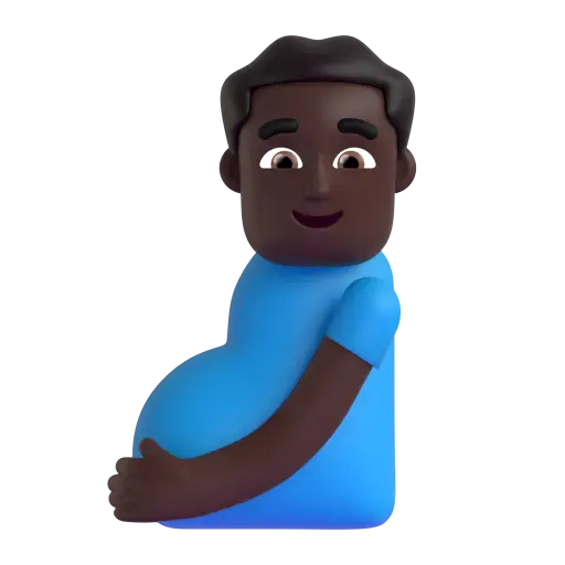 Pregnant Man: Dark Skin Tone