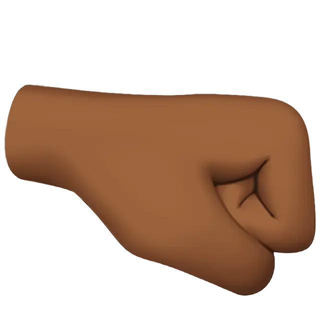 Right-Facing Fist: Medium-Dark Skin Tone