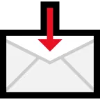 Envelope with Downwards Arrow Above