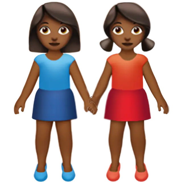 Women Holding Hands: Medium-Dark Skin Tone