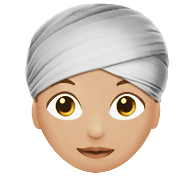 Woman Wearing Turban: Medium-Light Skin Tone