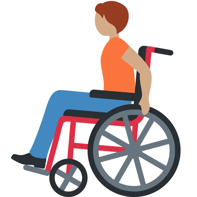 Person In Manual Wheelchair: Medium Skin Tone