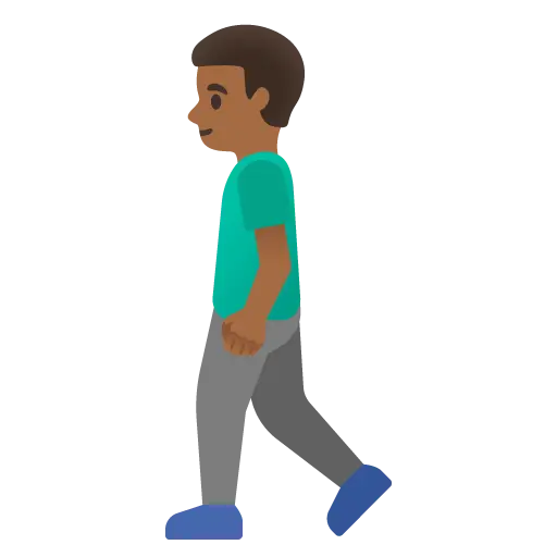 Man Walking: Medium-Dark Skin Tone