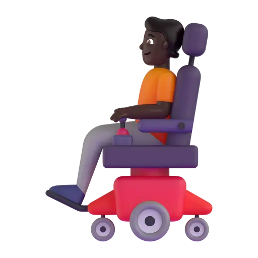 Person in Motorized Wheelchair: Dark Skin Tone