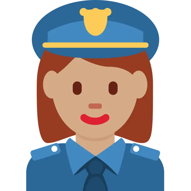 Woman Police Officer: Medium Skin Tone