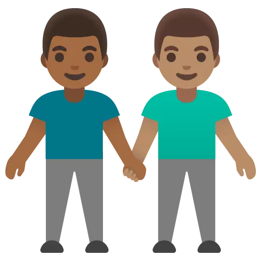 Men Holding Hands: Medium Skin Tone, Medium-Dark Skin Tone