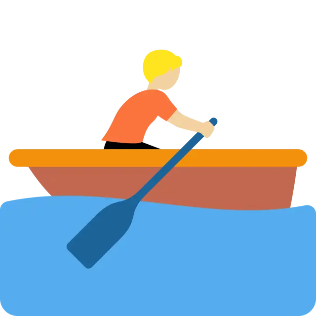 Person Rowing Boat: Medium-Light Skin Tone