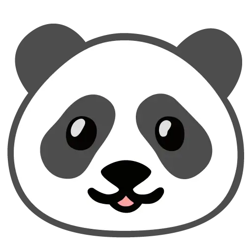 Panda-Gesicht