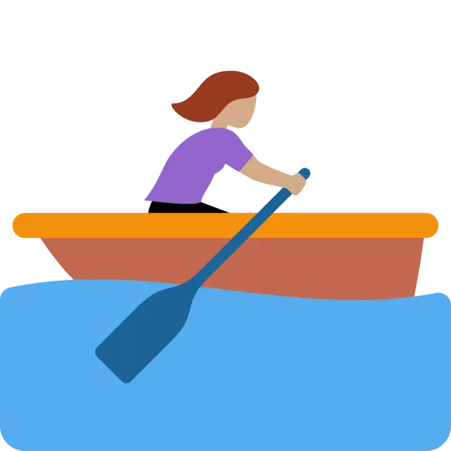 Woman Rowing Boat: Medium Skin Tone