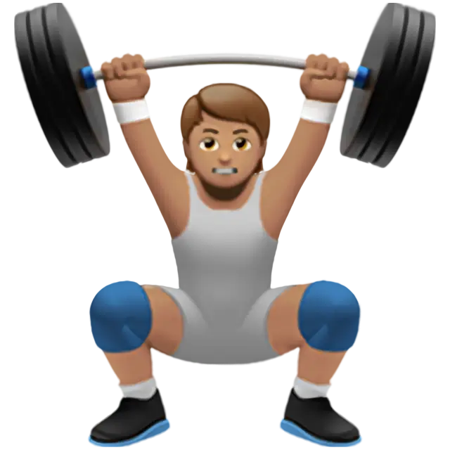 Person Lifting Weights: Medium Skin Tone