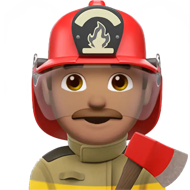 Man Firefighter: Medium Skin Tone