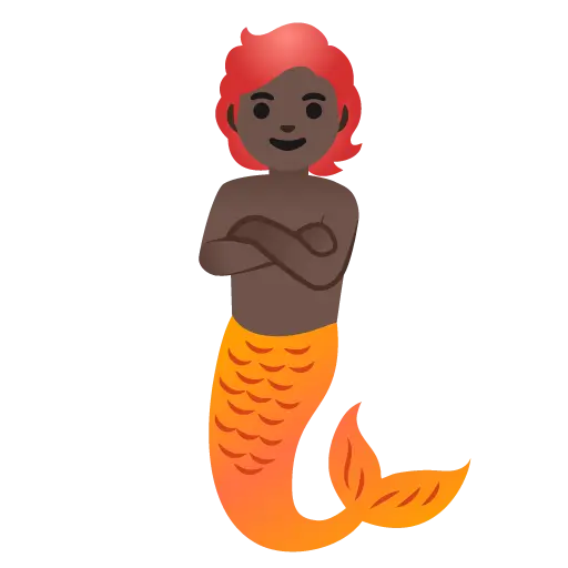 Merperson: Dark Skin Tone