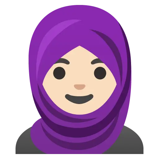 Woman with Headscarf: Light Skin Tone