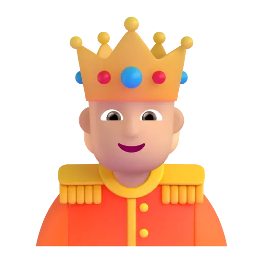 Person with Crown: Medium-Light Skin Tone