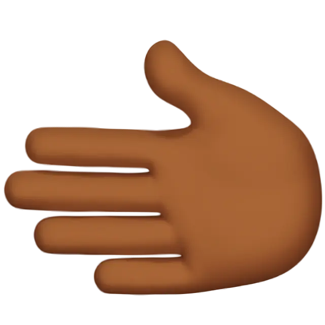 Leftwards Hand: Medium-Dark Skin Tone