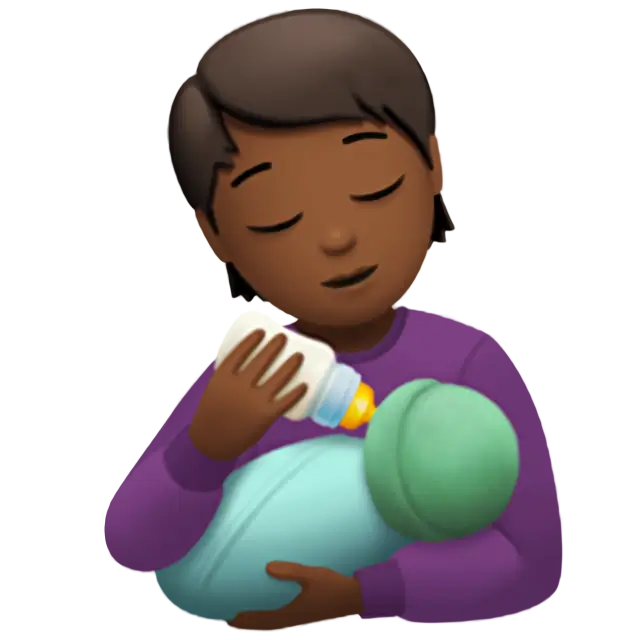 Person Feeding Baby: Medium-Dark Skin Tone