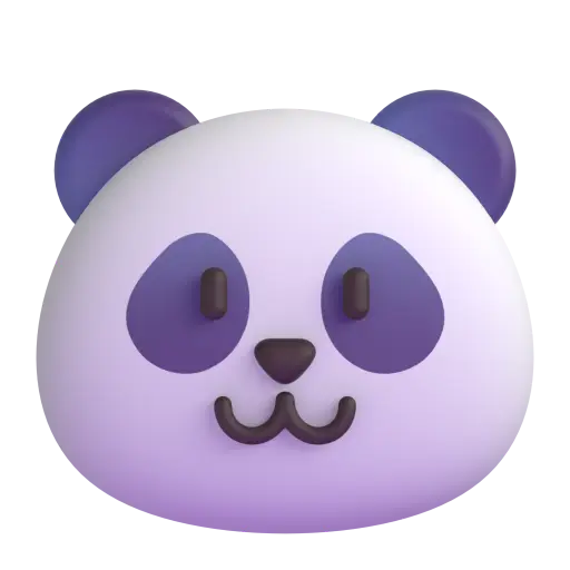 Panda-Gesicht
