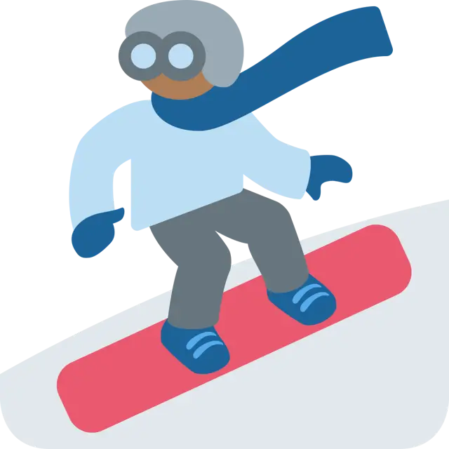 Snowboarder: Medium-Dark Skin Tone