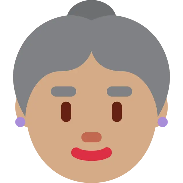 Old Woman: Medium Skin Tone