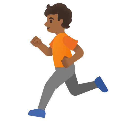 Person Running: Medium-Dark Skin Tone