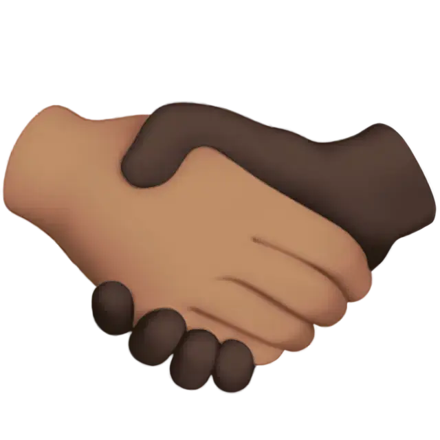 Handshake: Medium Skin Tone, Dark Skin Tone