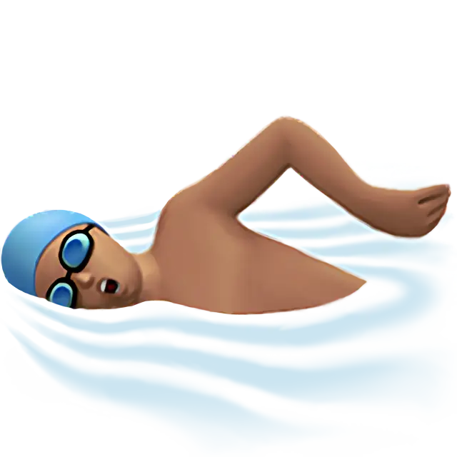 Man Swimming: Medium Skin Tone