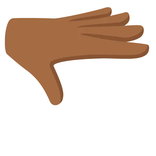 Palm Down Hand: Medium-Dark Skin Tone