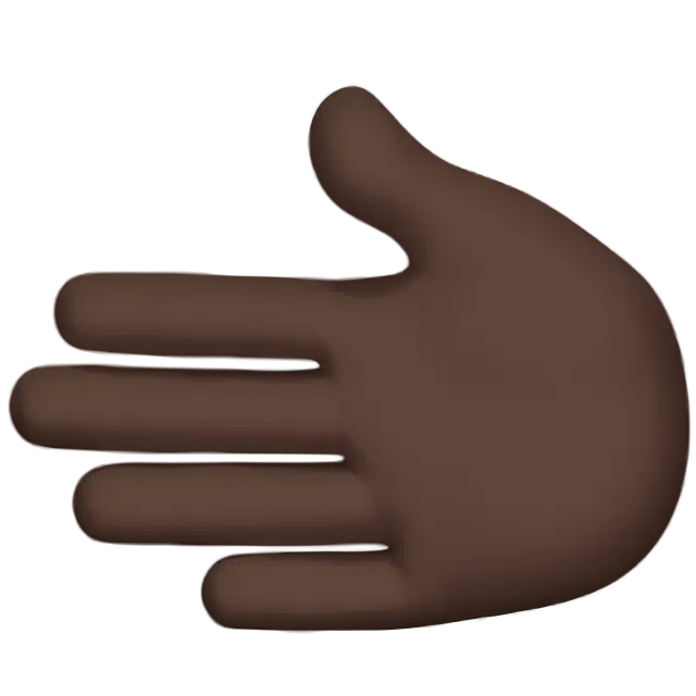 Leftwards Hand: Dark Skin Tone